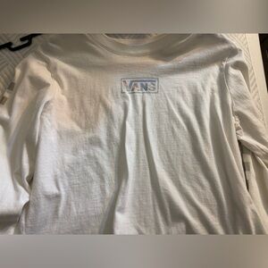 Vans white cropped shirt